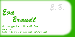 eva brandl business card