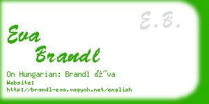 eva brandl business card